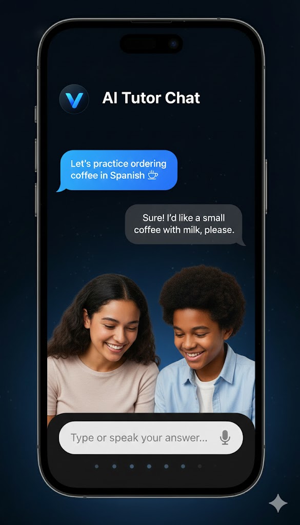 Vorli AI Tutor Chat screen