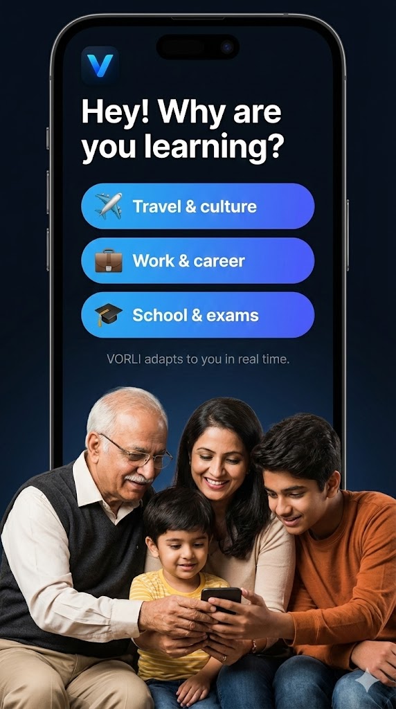 Vorli onboarding screen